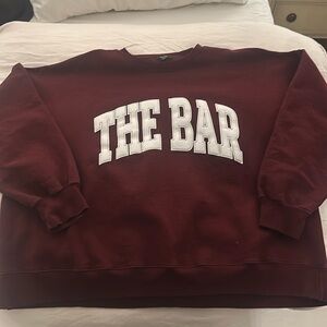 The Bar 3x Maroon Varsity Sweatshirt
